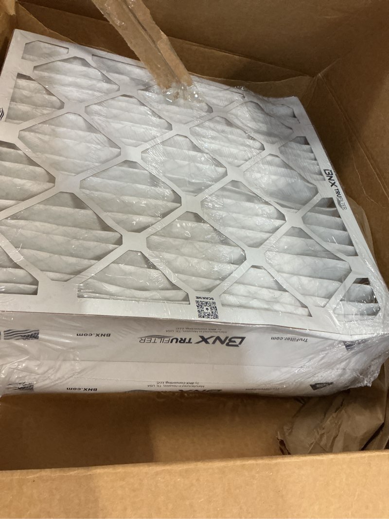Condition photo showing As Is for bnx trufilter 20x20x4 (19.5’’ x 19.5’’ x 3.63‘’ slim fit) merv 13 air filter (2-pack) - made in usa - air conditioner hvac ac furnace filters health, allergies, mold, bacteria, smoke, mpr 1900 fpr 10 20x20x4 2-pack (slim fit)