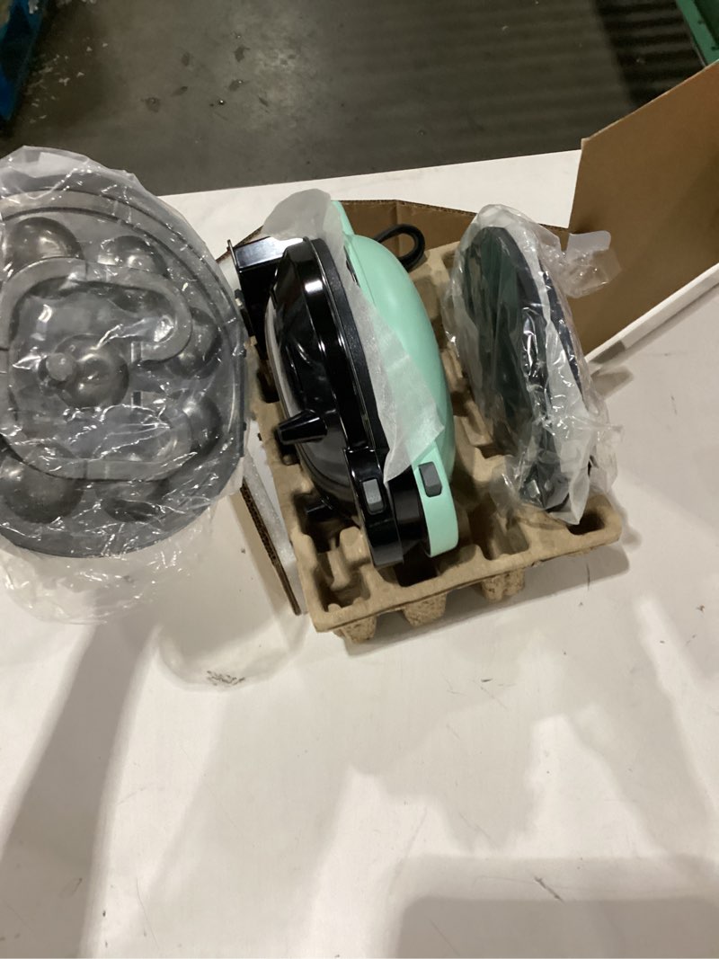 Condition photo showing New/Like New for DASH MultiMaker Treat Maker System, Mini Donuts, Heart Shaped Waffle, Mini Cupcakes - Aqua