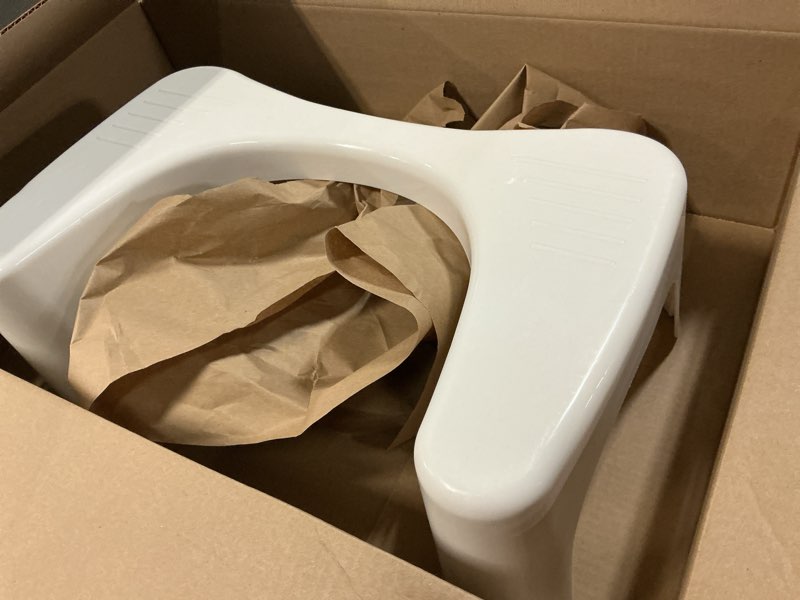 Condition photo showing Good Condition for squatty potty simple curve bathroom toilet stool 7" white