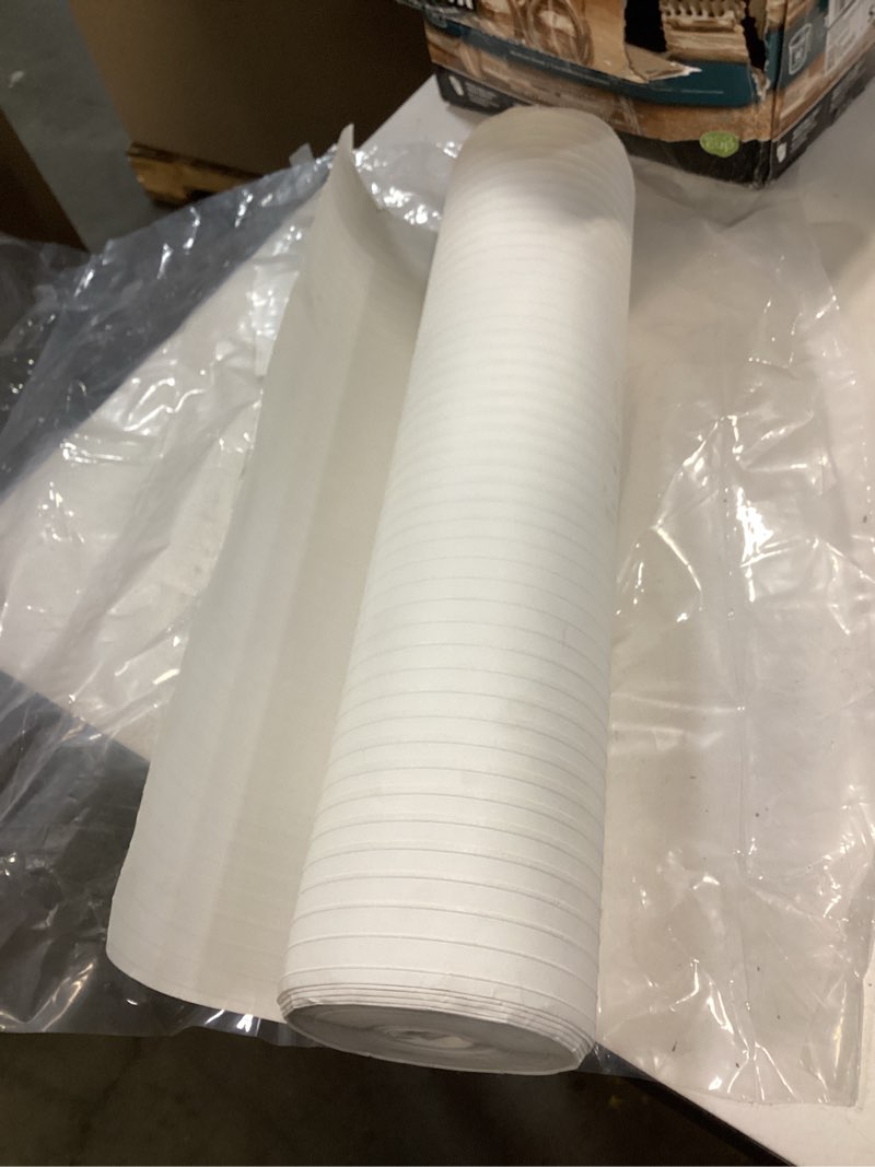 Condition photo showing Good Condition for ( similar) GORILLA GRIP DuraGuard Shelf Liner, Non-Adhesive Cabinet Liners for Kitchen Drawers, Shelves, Refrigerator, Pantry Storage, Bathroom Closet, Durable Waterproof BPA Free Ribbed Plastic, 12x20 White Bright White (Ribbed) 12\" x 20' 1