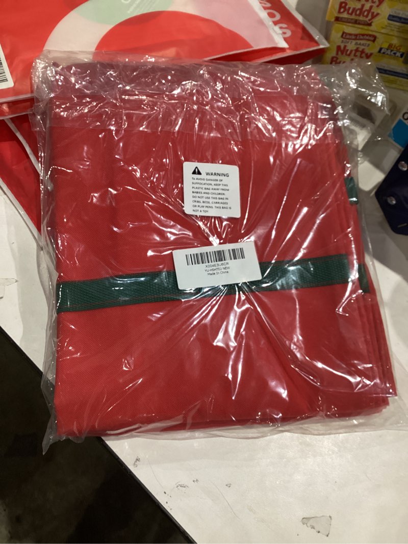 Condition photo showing New/Like New for YOOFAN Christmas Tree Storage Bag for 7.5 ft Artificial Trees, Water-Resistant Oxford Fabric with PVC Window, Double Zipper, Red, 49.2" x 17.7" x 19.7"