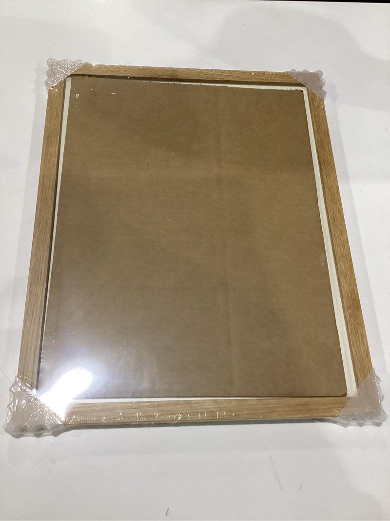 Condition photo showing New/Like New for 11x14 picture frame, solid oak 11x14 photo frame with mat to 8x10, 14x11 natural oak wood frames for wall, set of 1 11x14 in - 1p natural oak