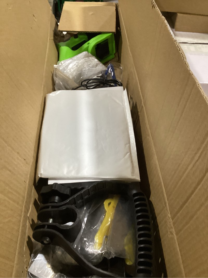 Condition photo showing As Is for electric weed wacker cordless eater, 21v no string trimmer battery powered,3 in 1 lightweight grass trimmer/brush cutter/edger with wheels and metal blade, stringless weed trimmer for lawn yard garden