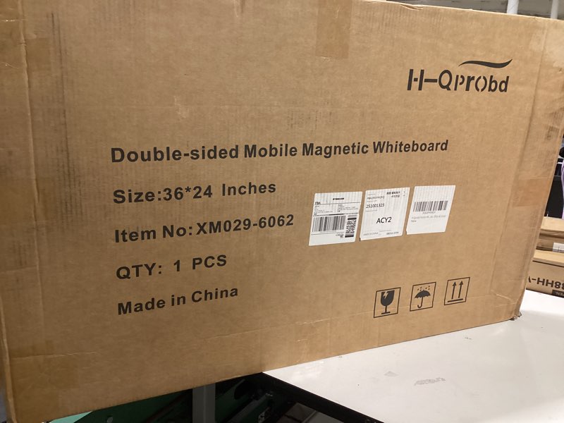 Condition photo showing Good Condition for h-qprobd mobile whiteboard 36"x24" magnetic dry erase board with stand - adjustable height double side rolling white boards on wheels for home, office & school 36x24