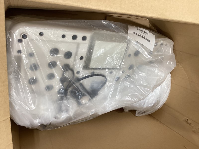 Condition photo showing As Is for bella 12" x 22" Electric Griddle with EverGood™ Ceramic Nonstick Coating, Removable Temperature Probe, Dishwasher-Safe Drip Tray & Cool Touch Handles, Cook up to 15 Eggs, 1500 Watt, Oatmilk 12" x 22" Oatmilk