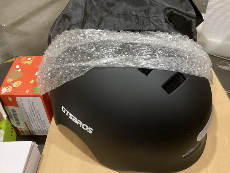 Condition photo showing Good Condition for adult bike helmet with led lights, lightweight adjustable bicycle helmet for men women, safety certified cycling helmet for urban commuting, road cycling, skateboard and scooter riding black x-large 61-64cm