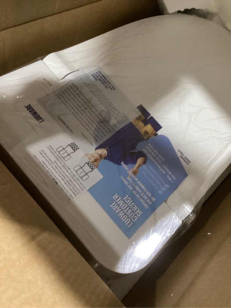 Condition photo showing Good Condition for Smart Bidet Toilet, One Piece Elongated Toilet with Built-in Bidet Seat, Auto Flush, Foot Sensor, Pump-Assisted Flush, Heated Seat, Warm Water & Dryer, LED Display, Night Light, Remote Control LWS01?Manual Lid