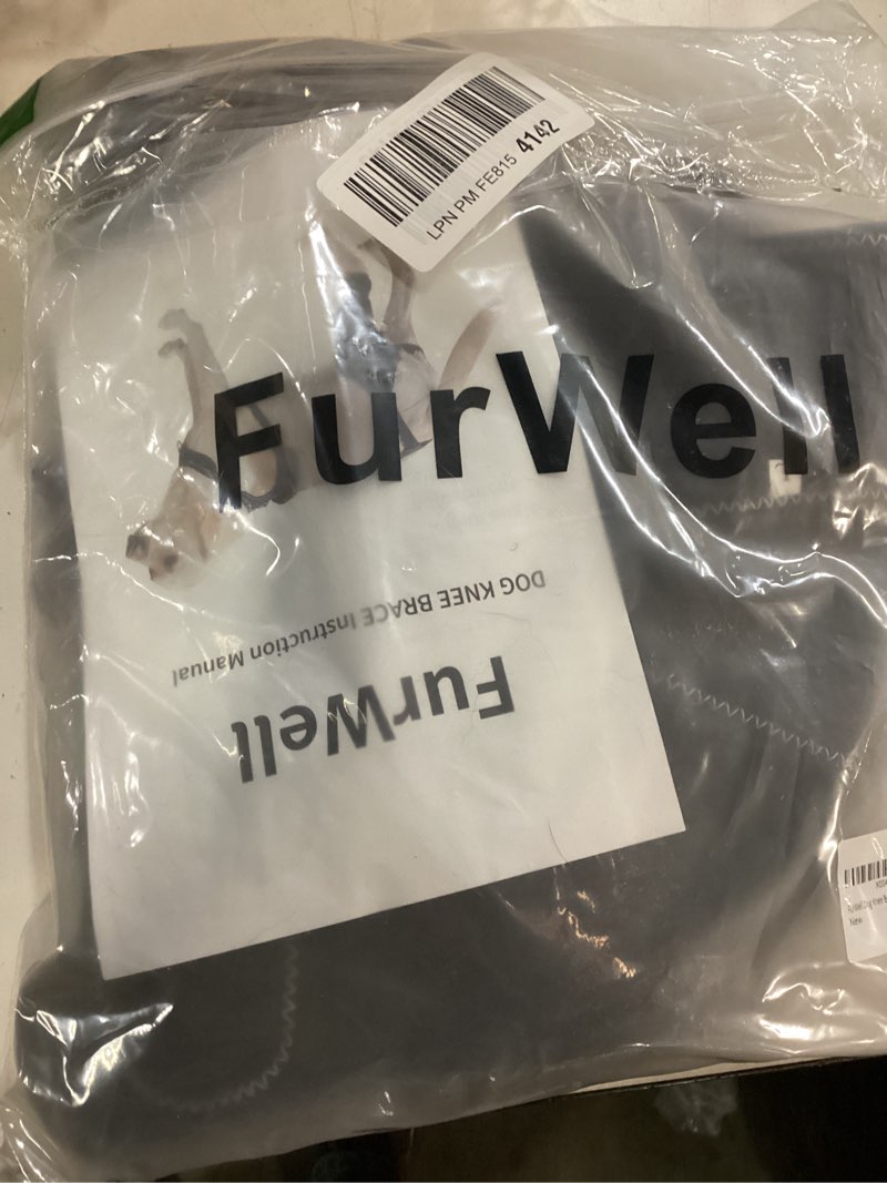 Condition photo showing Good Condition for Dog Knee Brace with Adjustable Support – ACL & CCL Tear Recovery, Post-Surgery Stabilization, Mobility Aid for Rear Legs – Includes Secure Chest Harness for Dogs(Both Legs,L) L - Both Legs Black