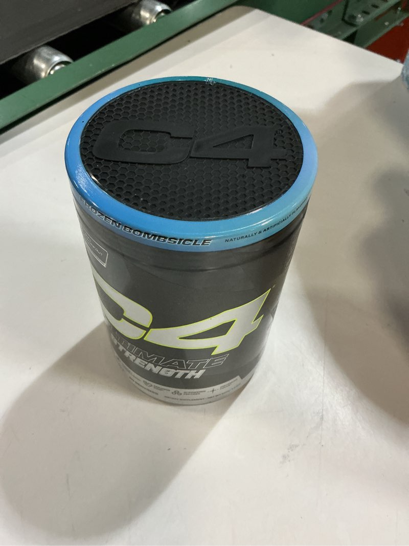 Condition photo showing New/Like New for BB/12/2025)Cellucor C4 Ultimate Strength Pre Workout Powder - Tri-Stim Experience 300mg Caffeine+TeaCrine+Dynamine - Creatine & Beta-Alanine - Energy Supplement for Men & Women - Frozen Bombiscle, 20 Servings Frozen Bombsicle 1.21 Pound (Pack of 1)