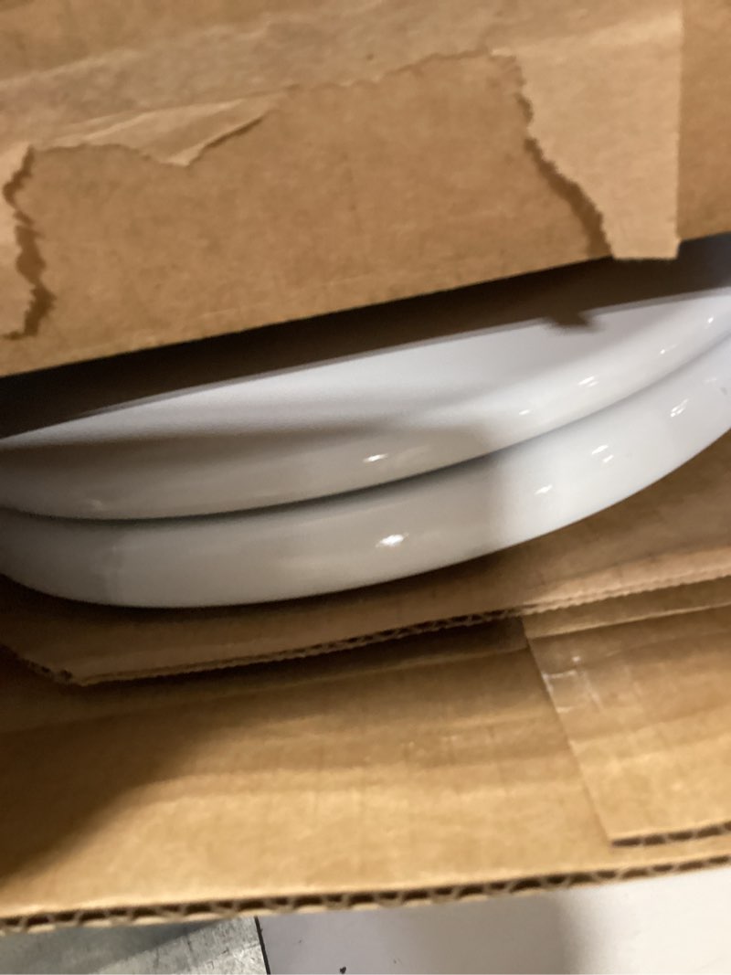 Condition photo showing New/Like New for bemis 1500ec 390 lift-off wood elongated toilet seat, cotton white (pack of 1)