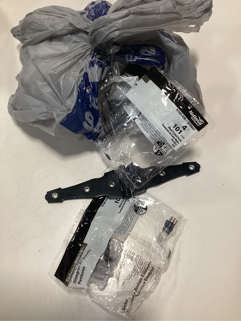 Condition photo showing As Is for National Hardware N109-036 HingeStrap4 Blk, 4 Inch, Black