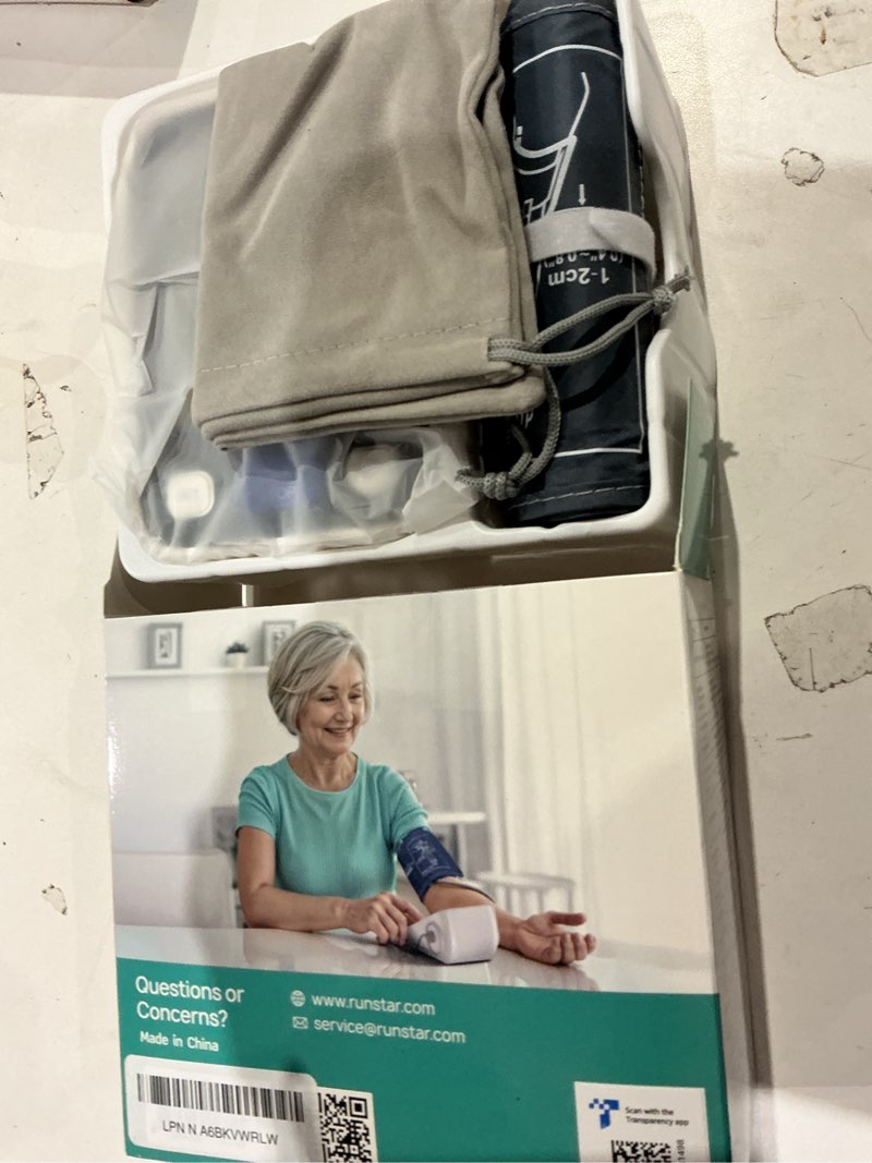 Condition photo showing Good Condition for runstar upper arm blood pressure monitor with wide range cuff (8.6'' -16.5'') for home use fsa&hsa eligible, automatic digital bp machine with storage bag, 2x99 reading memory