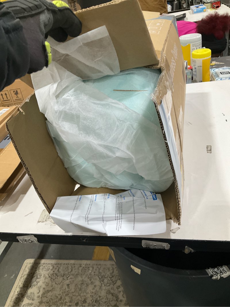 Condition photo showing As Is for Sweetcrispy Mattress Topper Full, 2 Inch Thick Memory Foam Gel Infused Cooling Toppers Pad for Full Size Bed, Sleeper Sofa, RV, Camper, CertiPUR US Certified, Ventilated and Breathable, Blue 2 IN Full