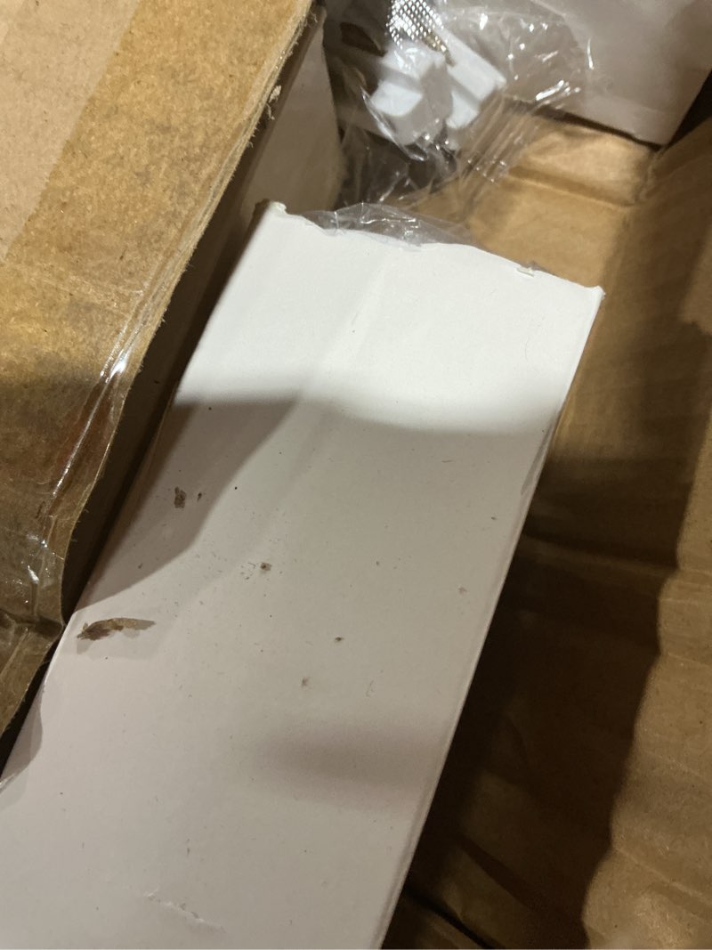 Condition photo showing Good Condition for Plug in Track Lighting with Power Cord, 6-Light GU10 Track Lighting Kit with 6.6FT H Type Track Lighting Rails, Modern Kitchen LED Track Lighting Fixtures Ceiling Spot Light, White (No Bulbs) White 6 Lights