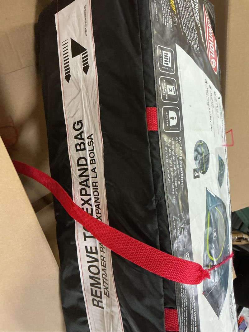 Condition photo showing Good Condition for coleman 4-person dark room skydome camping tent, blue