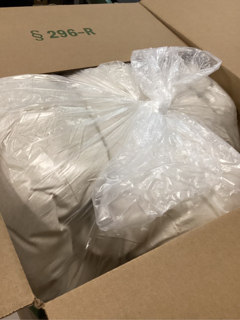 Condition photo showing As Is for Bedsure King Size Comforter Set - Beige King Comforter Set, Soft Bedding for All Seasons, Cationic Dyed Bedding Set, 3 Pieces, 1 Comforter (104"x90") and 2 Pillow Shams (20"x36"+2") King 05 - Beige