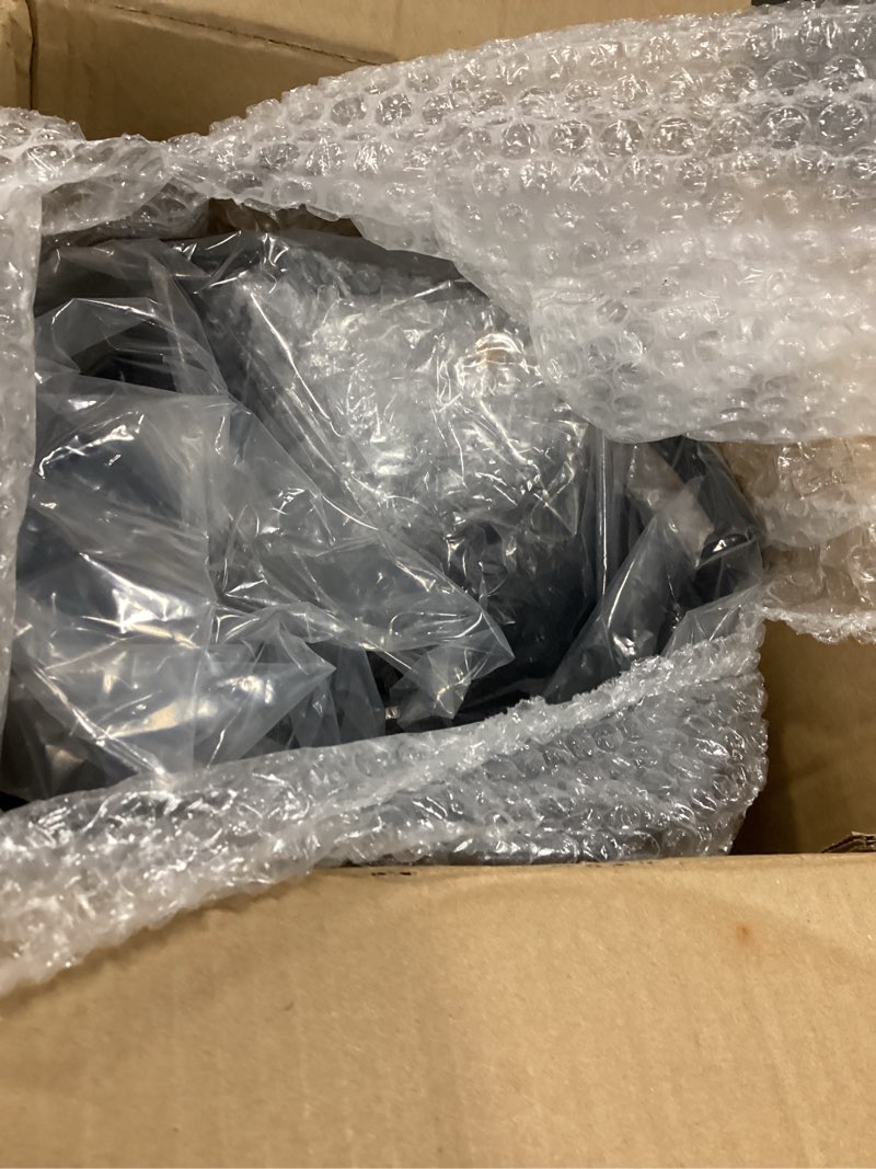 Condition photo showing New/Like New for Poofzy Ash Bucket - 2.6 Gallon Metal Ash Bucket, Includes Shovel, Broom and Gloves for Wood Stove, Fireplace and Fire Pit