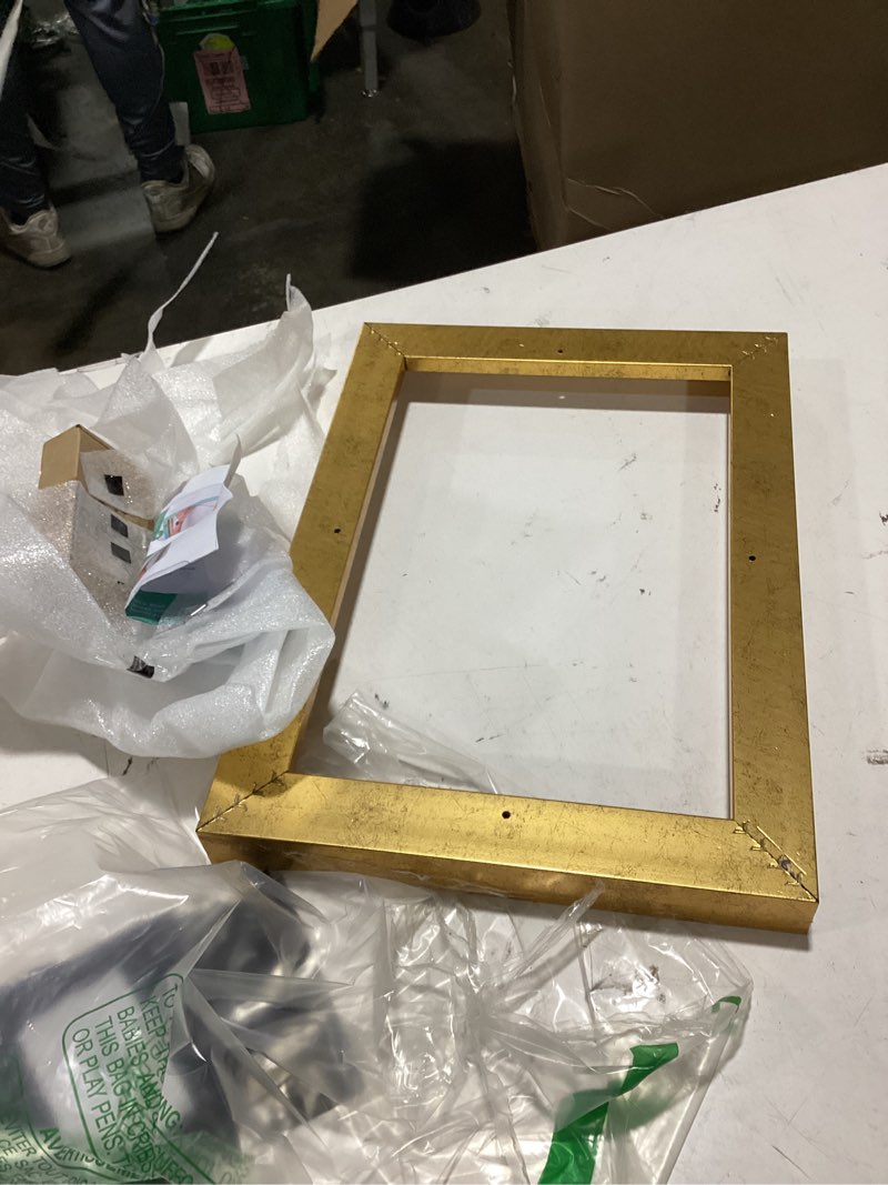 Condition photo showing Good Condition for pixy canvas floater frame 10x14 for 3/4 (0.75) inch deep canvas paintings/canvas prints/wood canvas panels/wall art/wall decor/home decor/artwork (rustic gold, 10 x 14 inch, portrait) rustic gold 10 x 14 inch