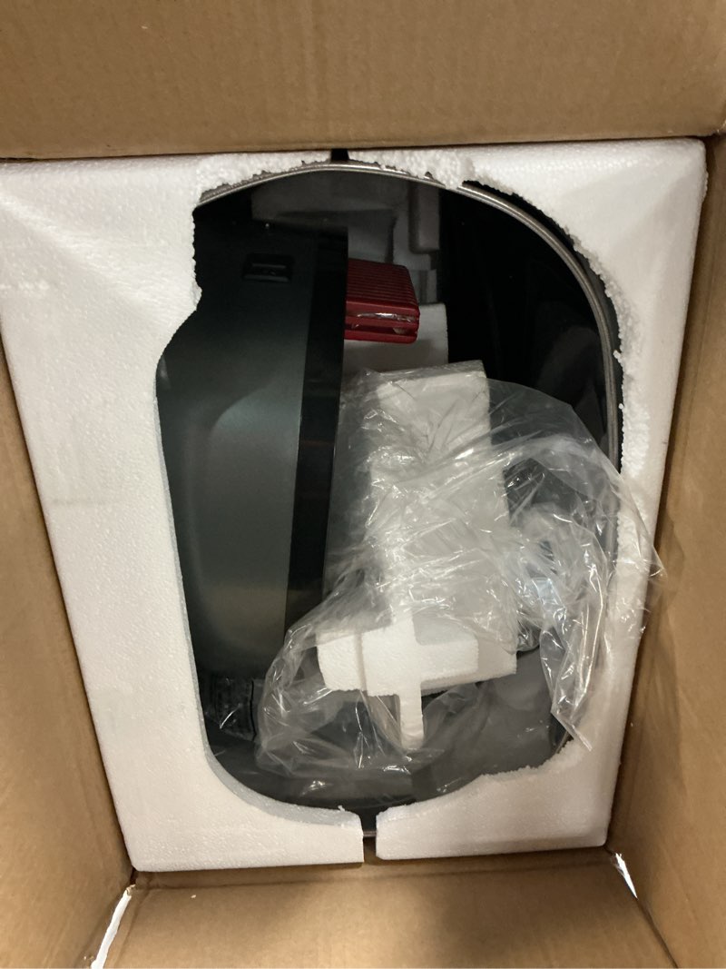 Condition photo showing Good Condition for itouchless 13 gallon oval sensor trash can with odor filter, automatic motion sensor kitchen bin, slim curved soft-close gunmetal gray, dark metallic finish for office & garage matte gunmetal gray