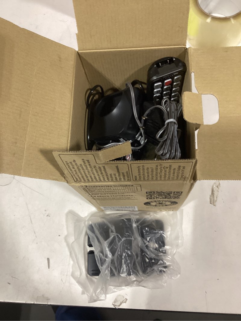 Condition photo showing As Is for similar product blackPanasonic Cordless Phone, 1.6\" Backlit Display, Call Block, Speakerphone, 10 Hours Talk Time, 1 Handset - KX-TGC200W (White) 1 Handset - No Answering Machine White