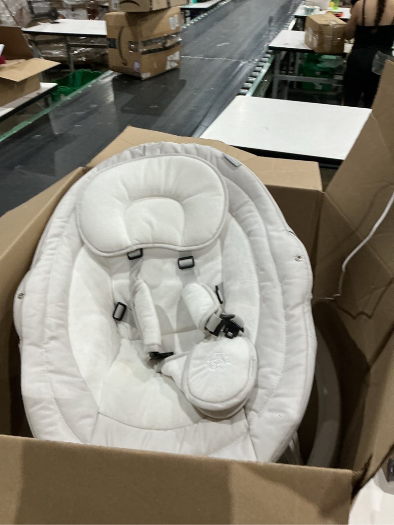 Condition photo showing As Is for jool baby nova swing for newborns - electric motorized infant swing, bluetooth music, 10 preset melodies, remote (updated model, stone)