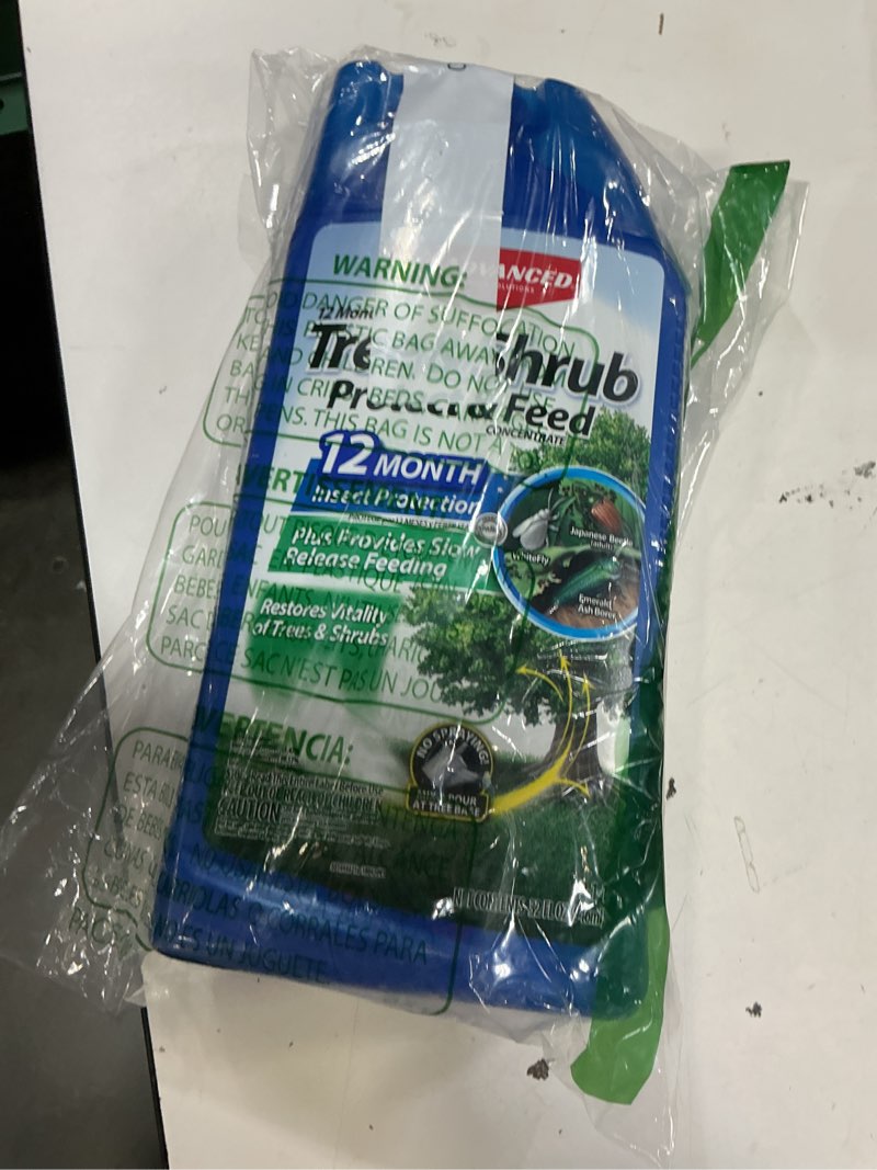 Condition photo showing New/Like New for bioadvanced 12 month tree & shrub protect and feed concentrate - mix & pour - insect control and pla