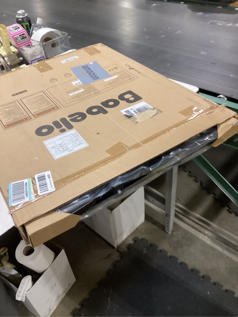 Condition photo showing New/Like New for babelio baby gate for stairs, kitchen & doorways, no bottom bar| one-handed operation| auto-close| hardware mount (drill needed) safety dog/pet gate (black - b17, 26-43" w, 28" h)