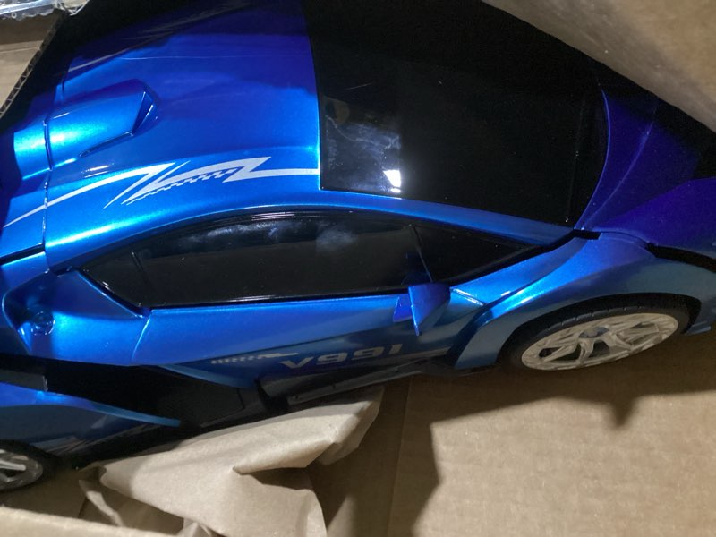 Condition photo showing Good Condition for V991 Transform Remote Control Car, 1:10 Big Size, 2 Rechargeable Batteries for 70Min, 2.4GHz Gesture Sensing, One-Key Deformation, Robot Toys Gifts for Boys and Girls (Blue)