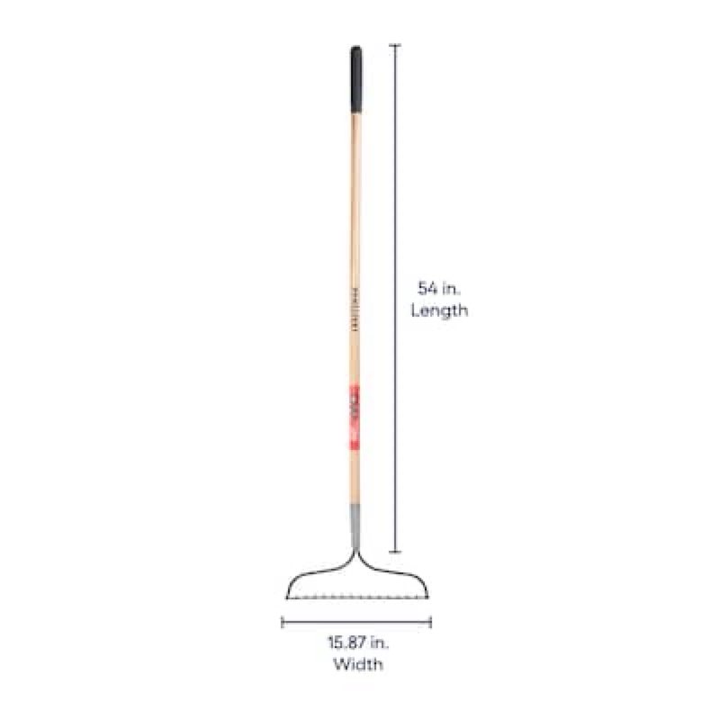 craftsman 15-in welded steel lawn rake with wood handle