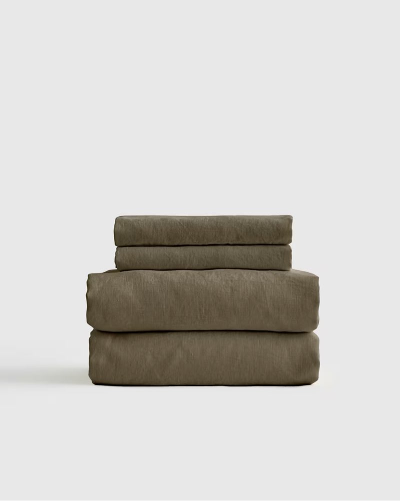  quince organic brushed cotton sheet set  4 pcs   king 