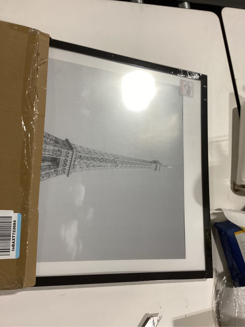 Condition photo showing New/Like New for upsimples 18x24 picture frame, display pictures 16x20 with mat or 18 x 24 without, wall hanging poster frames, black, 1 pack