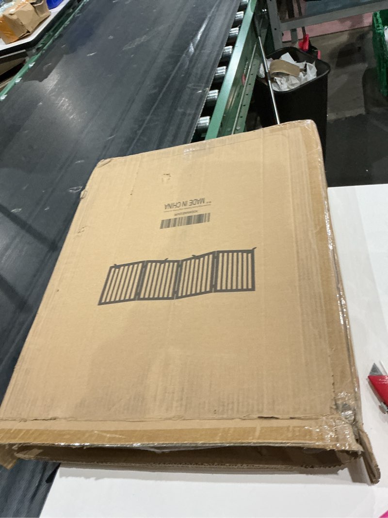 Condition photo showing Good Condition for Dog Gates Wooden Pet Gate Freestanding Dog Fence for The House,Collapsible Wood Dog Gates for Stairs,Indoor Dog Gate for Doorways,House Pet Gate for Dogs,23.6"" Height-4 Panels, Burlywood