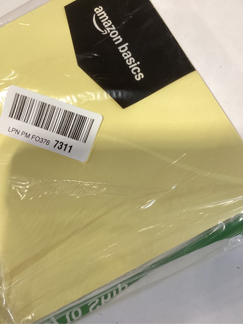 Condition photo showing New/Like New for Amazon Basics 30% Recycled Color Copy Paper, 8.5" x 11", 20lb, 500 Sheets, Pastel Canary 8.5" x 11" Pastel Canary 500