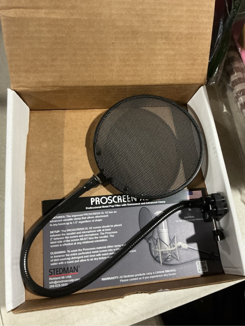 Condition photo showing As Is for stedman proscreen xl v2 pop filter for microphones