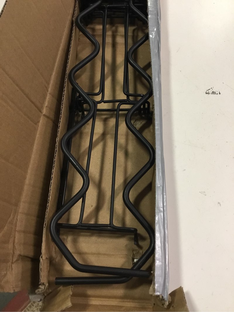 Condition photo showing As Is for Wallniture Piccola Under Cabinet Wine Rack & Glasses Holder, Kitchen Organization with 6 Bottle Organizer Metal Black