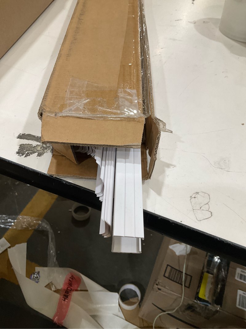 Condition photo showing item condition for UNISHADES Blinds for Indoor Windows 1" Vinyl L-Shaped Slats Cordless Mini Blinds for Home, 31" W × 36" H - White White 31" W × 36" H