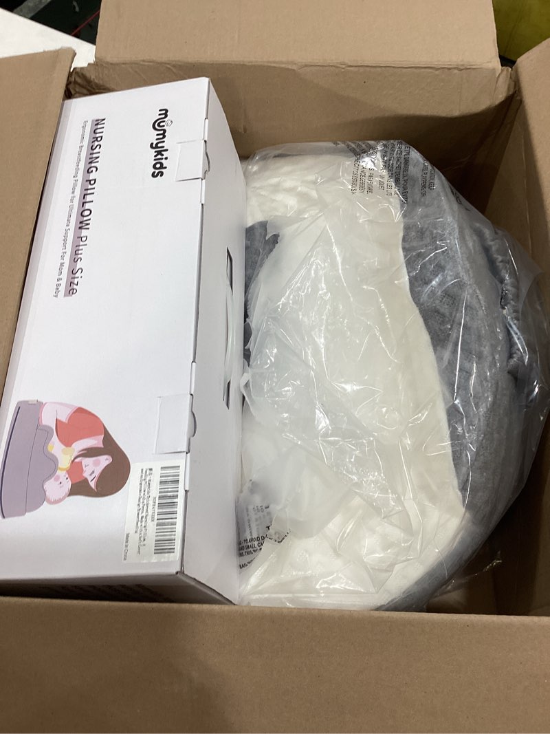 Condition photo showing Good Condition for elevated nursing pillow with arm pillow, ergonomic safety memory foam breastfeeding pillow, adjustable strap, wider cushion, removable cover & side pocket for breastfeeding & bottle feeding