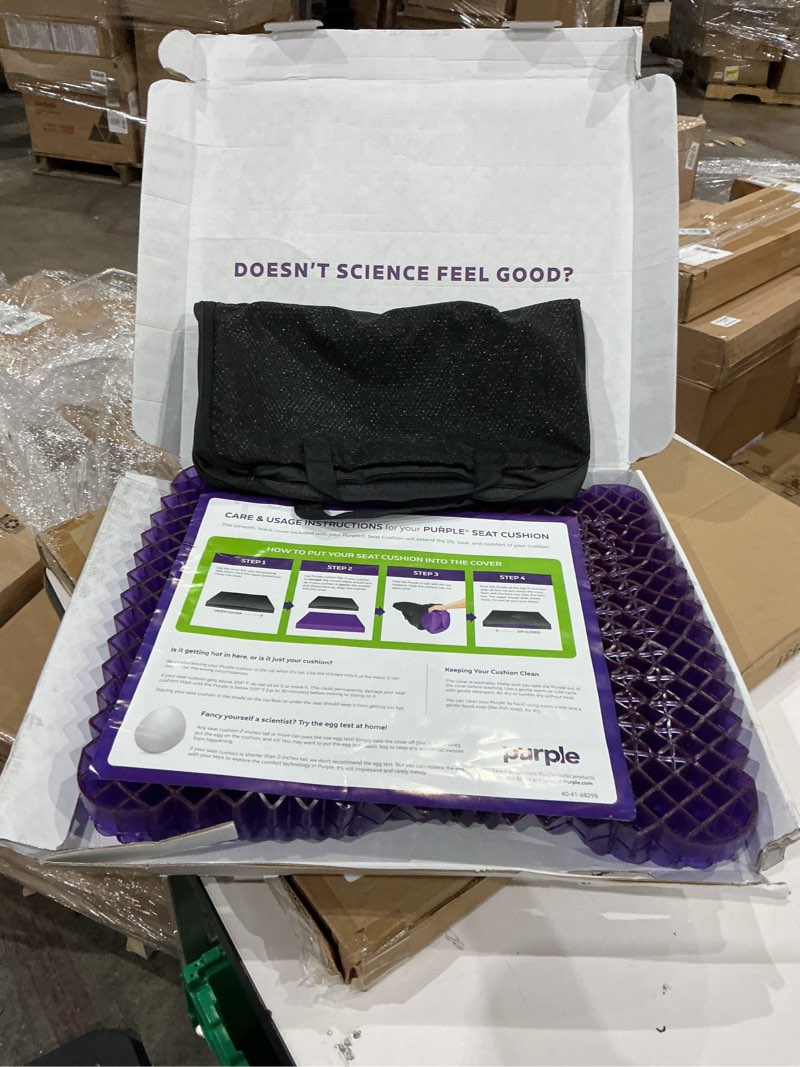 Condition photo showing New/Like New for purple royal seat cushion - seat cushion for the car or office chair - temperature neutral grid
