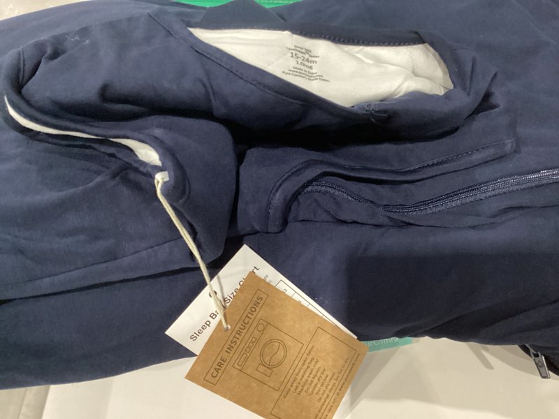 purcomfy supersoft sleep sack 1.0 tog, premium bamboo viscose baby sleeping bag 2-way zipper sleep sack baby wearable blanket navy blue/white 15-24 months