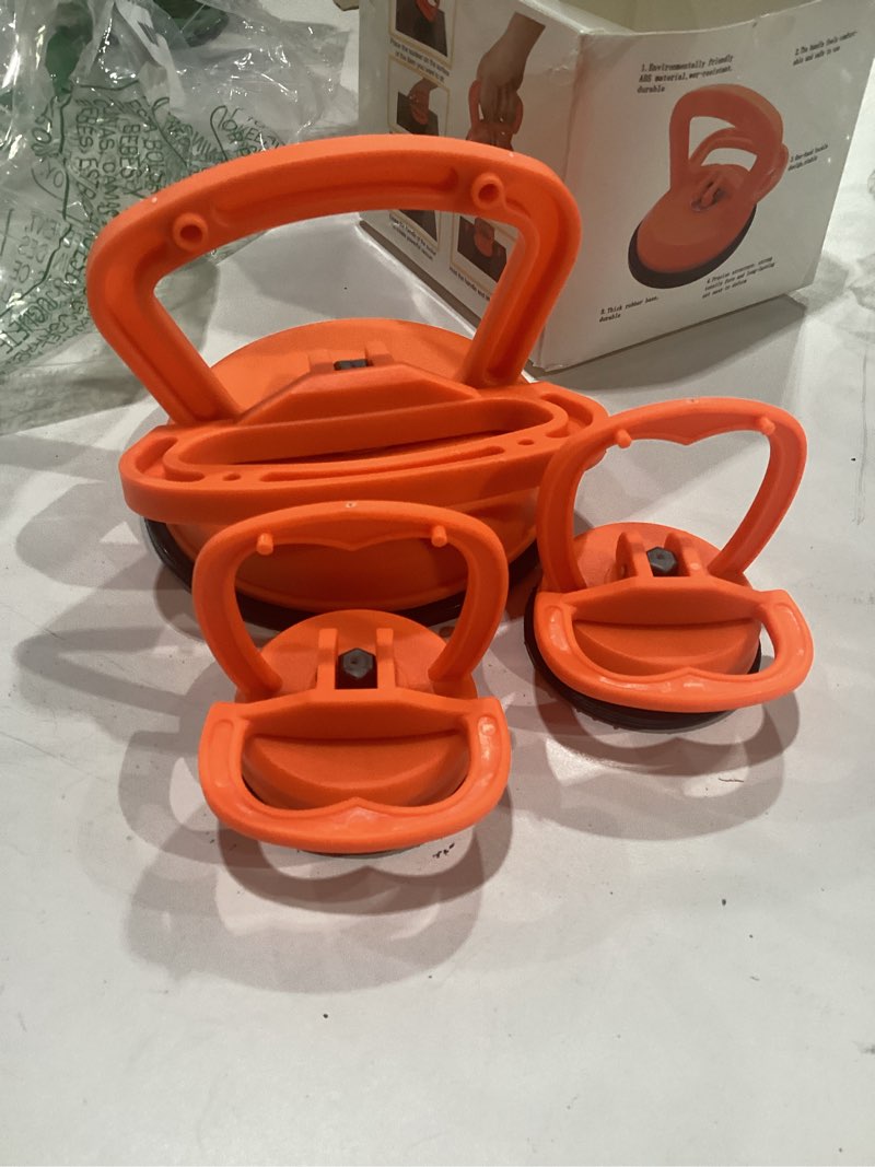 Condition photo showing Good Condition for dent puller,2025latest upgraded model car dent puller,3-pack car handheld puller,strong car dent remover,suction cup dent puller and paintless car dent repair kit.suitable for car body dents?orange?.