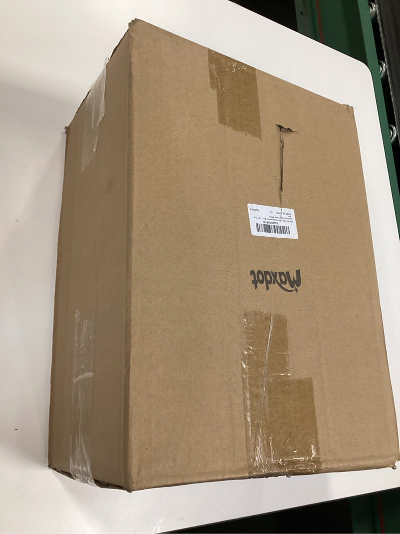 Condition photo showing New/Like New for Maxdot 4 Pcs Large Stackable Wood Storage Crates Cubes Boxes with Handles 14 Inch Rustic Storage Bins Crates Baskets for Shelves Closet Bookcase Office Home Storeroom