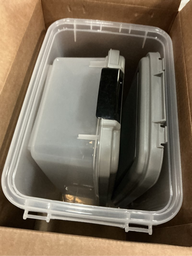 Condition photo showing Good Condition for Amazon Basics 3-Piece Airtight Dog Food Storage Container Combo with Scoop, 33 QT + 12 QT 45 QT (33 QT + 12 QT)