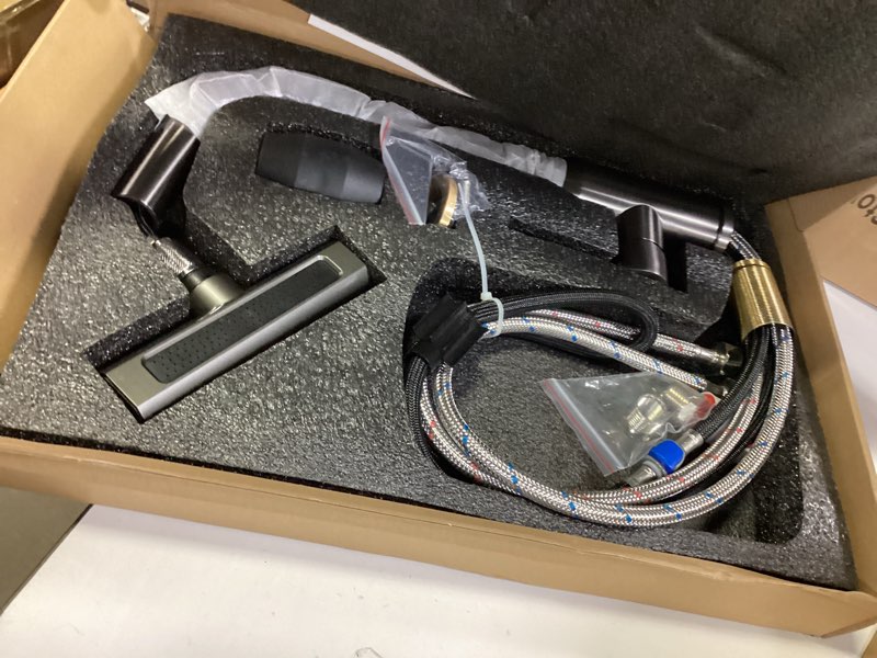 Condition photo showing Good Condition for Waterfall Faucet - Pull Down Sprayer with 4 Modes & 360 Swivel, Easily Installed Modern Commercial Kitchen Sink Faucet 4 Modes Gray