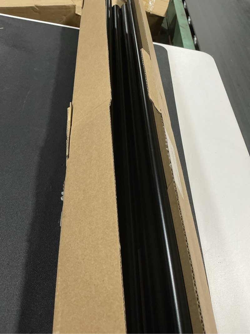 Condition photo showing Good Condition for tonial1 inch double curtain rods 36 to 72 inches (3 to 6 ft), heavy duty decorative drapery rod for windows 24 to 68 inches (2 to 5.7 ft) with classic cap finial, black black 36-72"