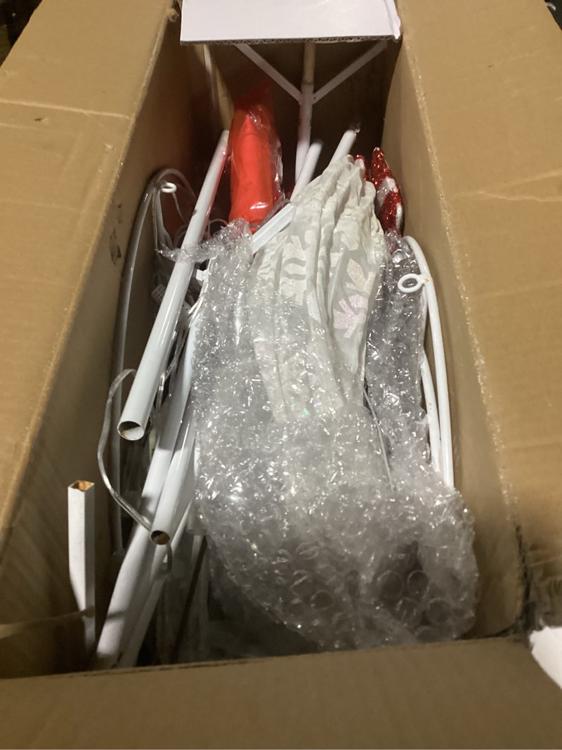 Condition photo showing Good Condition for JOIEDOMI 3 Pcs 3D Christmas Collapsible Snowman Yard Light 270 Pre-Lit LED Cool White Lights for Indoor Outdoor Garden Holiday Décor, Christmas Event Decoration, Xmas Eve Night, Red Scarf