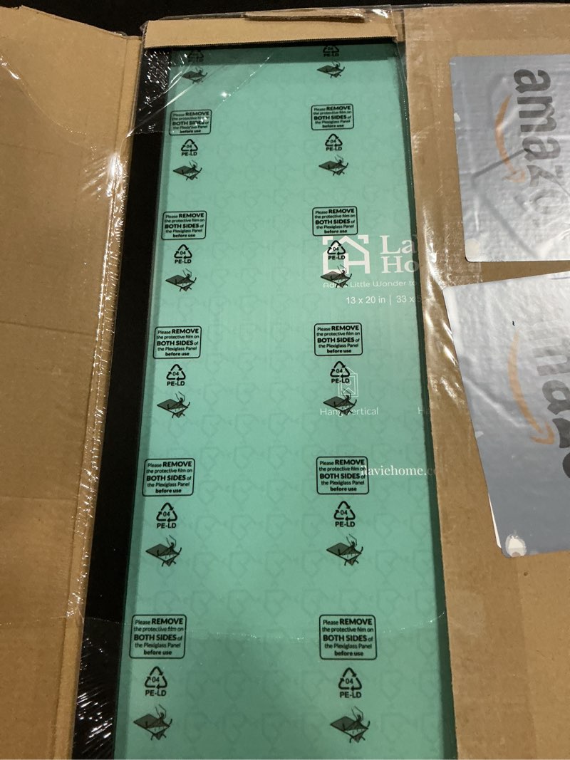 Condition photo showing New/Like New for LaVie Home 13 x 20 Picture Frame, 13x20 Poster Frame with High Definition Plexiglass, Horizontal or Vertical Wall Gallery Poster Frames Suitable for Photos, Artworks, Posters, Black 1pc 13x20 Black