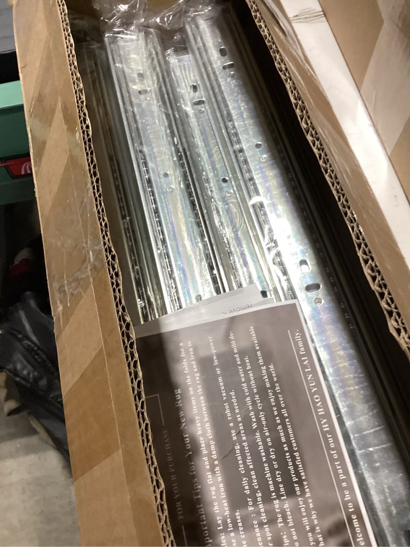 Condition photo showing New/Like New for 10 Pairs of 18 Inch Hardware 3-Section Full Extension Ball Bearing Side Mount Drawer Slides,100 LB Capacity Drawer Slide 18 Inch Zinc Plated