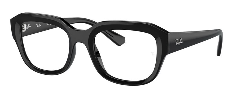 Ray-Ban RX7225F Leonid Asian Fit 8260 Svarte Briller Menn