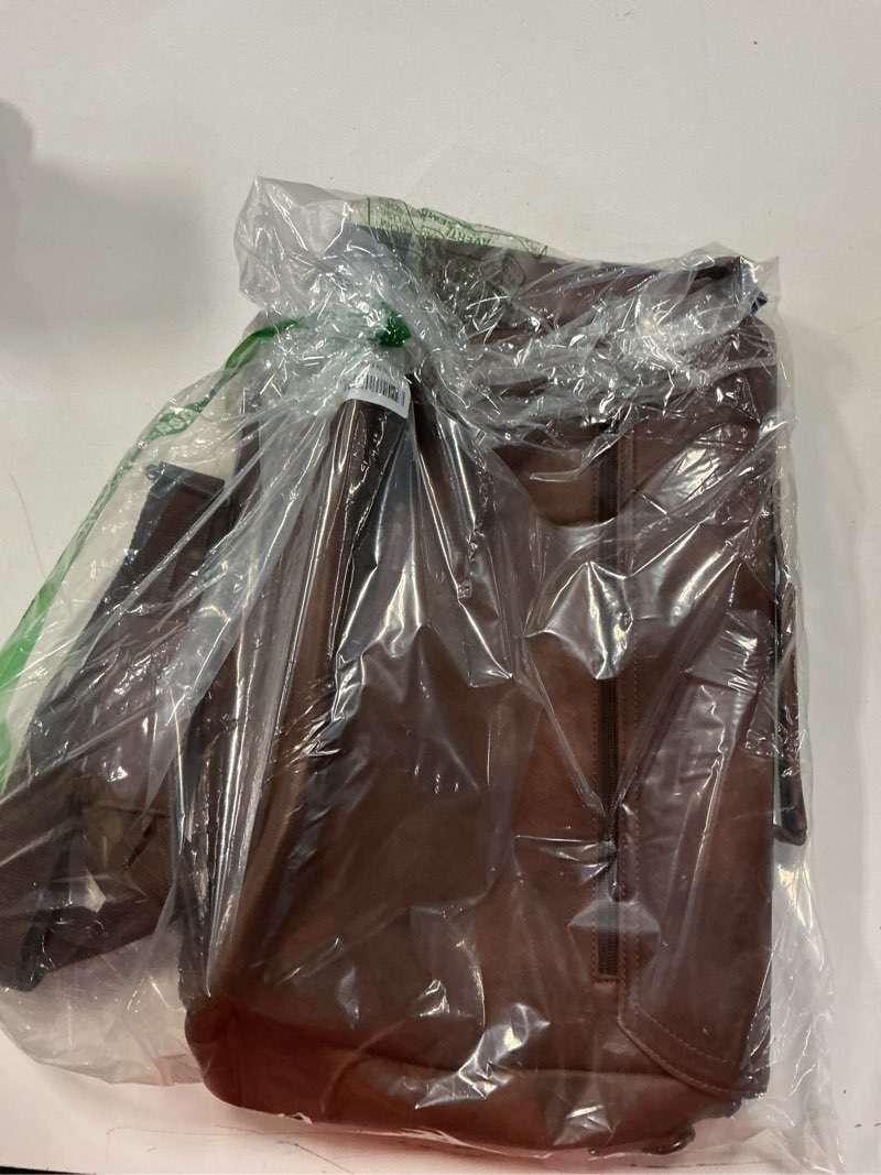 Condition photo showing Good Condition for rainsmore vintage flap messenger bag for men pu leather laptop bag 15.6 inch mens briefcase waterproof satchel computer bag brown