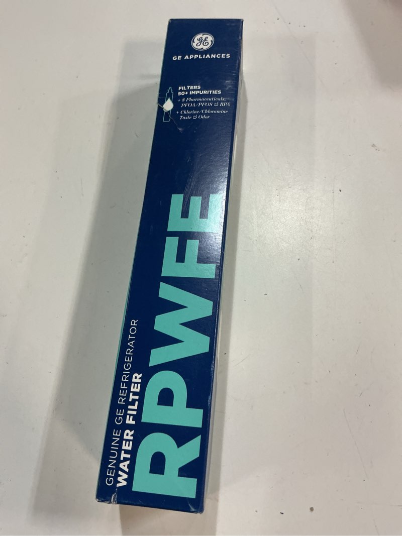 Condition photo showing New/Like New for GE RPWFE™ Refrigerator Water Filter, Genuine Replacement Filter, Certified to Reduce Lead, Microplastics, PFOA/PFOS, and 50+ Other Impurities, Compatible with GE Appliances Brands, Pack of 1